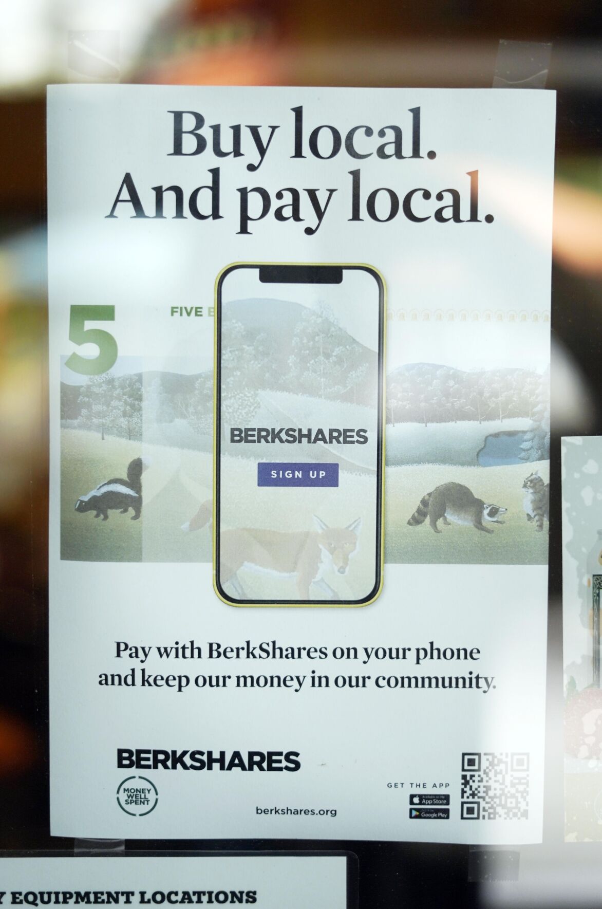 Sign for Berkshares